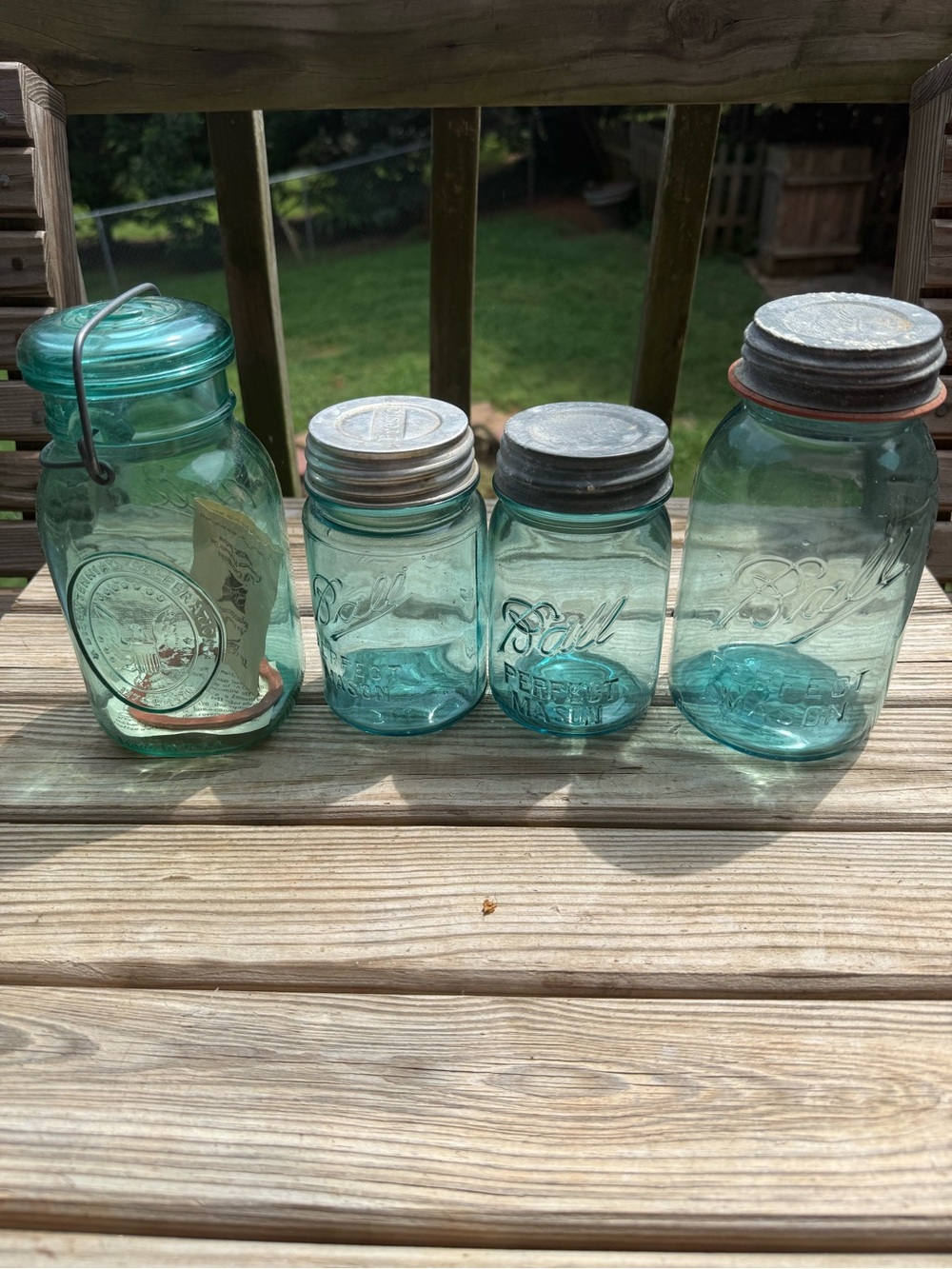 Ball Aqua Glass Mason Jar Collection - Set of 4
